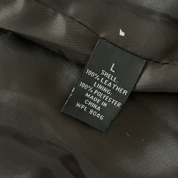 INC International Concepts Black Leather Blazer men’s size large - Picture 4 of 15